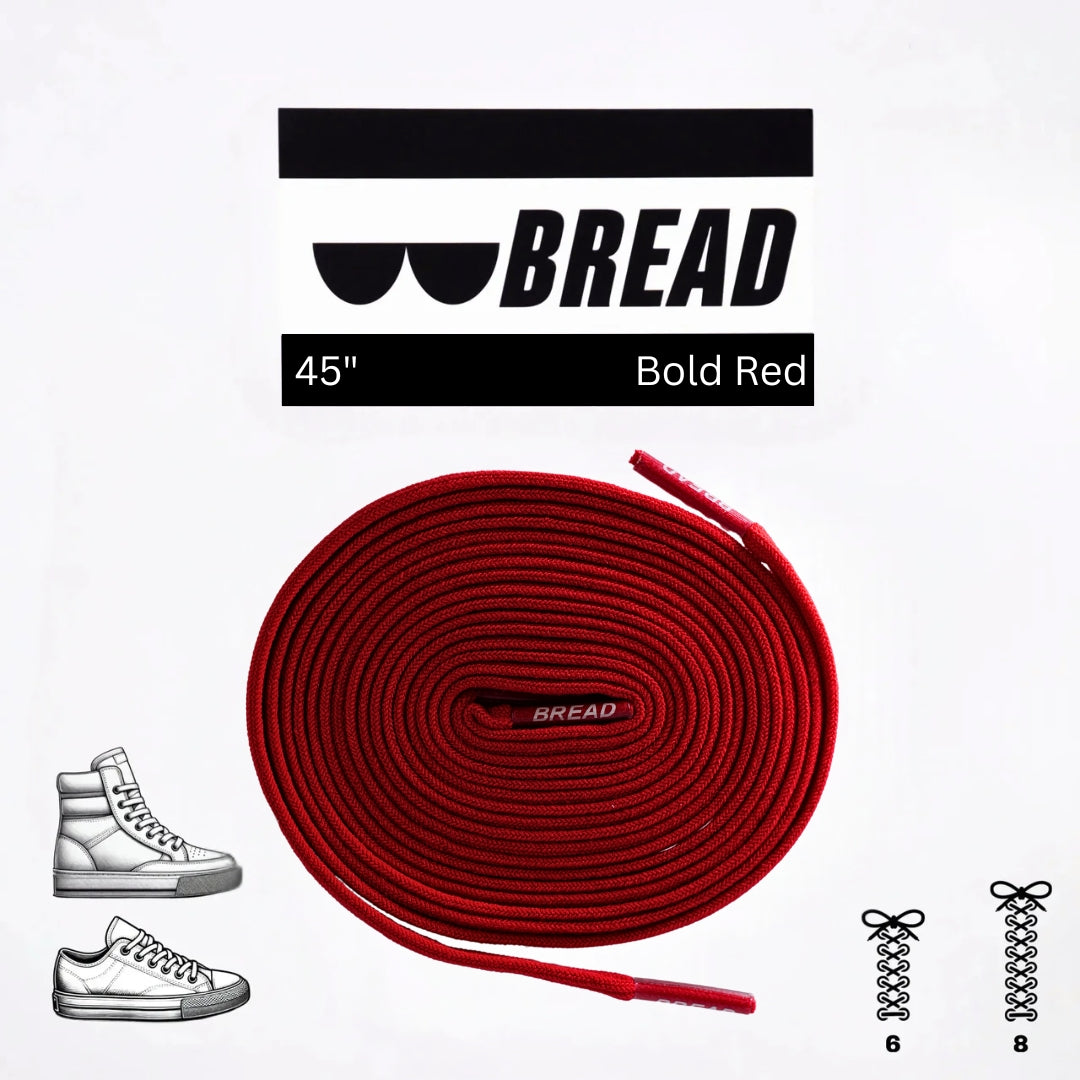 Bold Red Shoe Laces from Bread