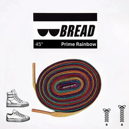 Prime Rainbow Shoe Laces from Bread