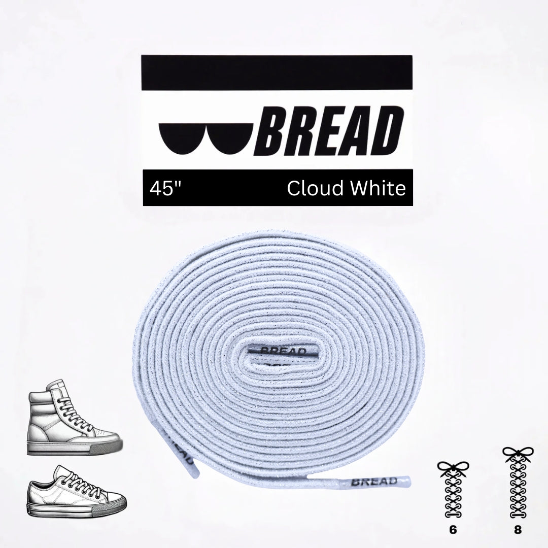 Cloud White Shoe Laces from Bread