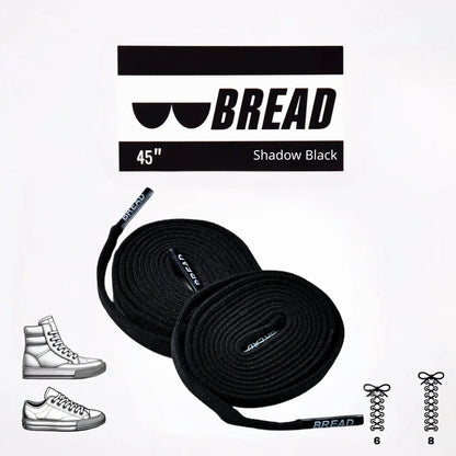 Shadow Black Shoe Laces from Bread