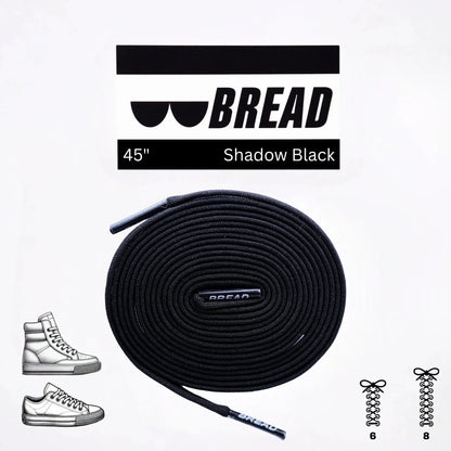 Shadow Black Shoe Laces from Bread