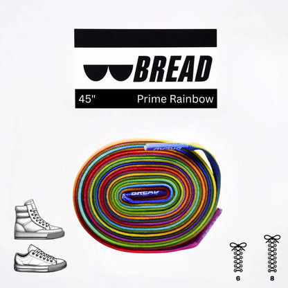 Prime Rainbow Shoe Laces from Bread
