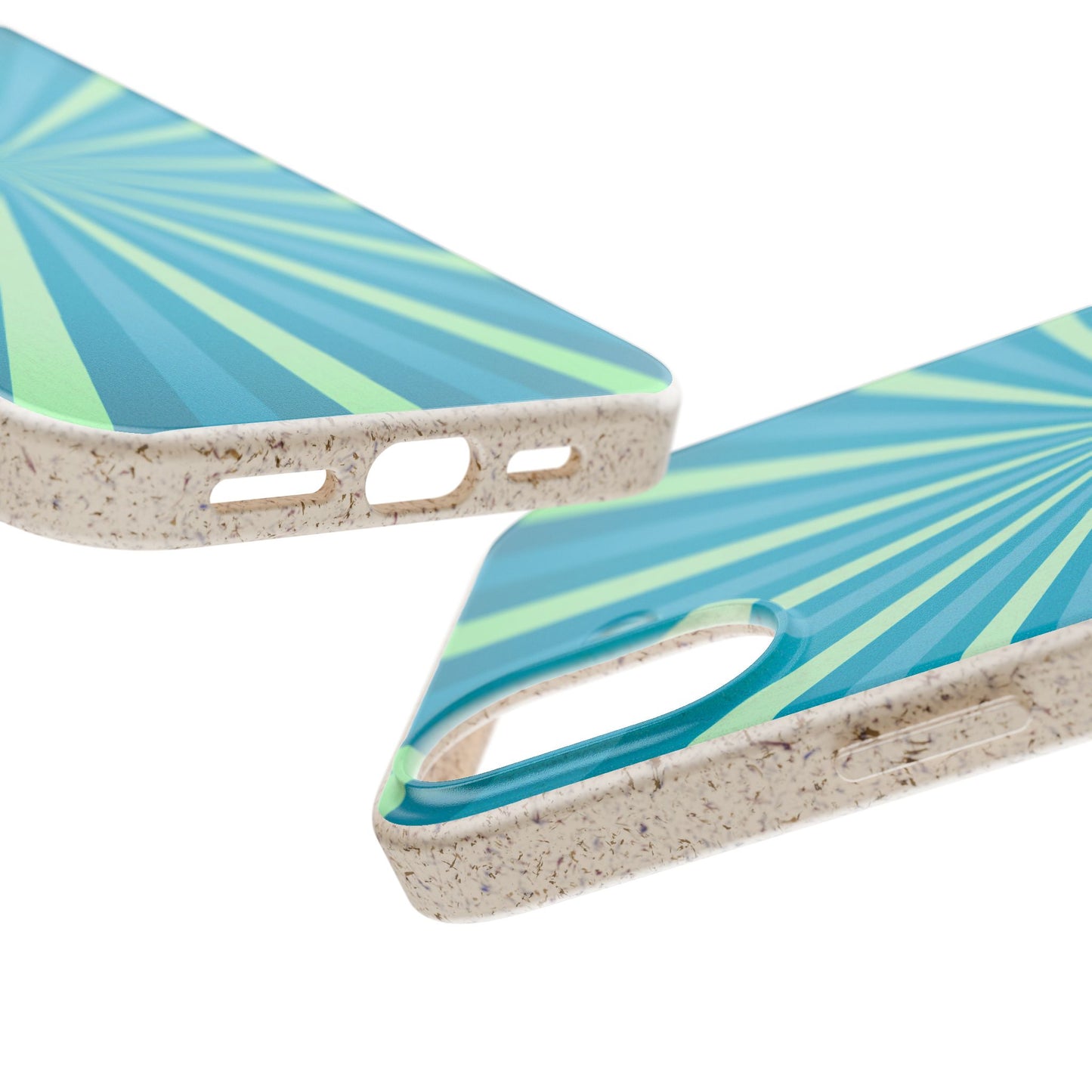 Biodegradable Phone Case – Blue Teal Starburst Design
