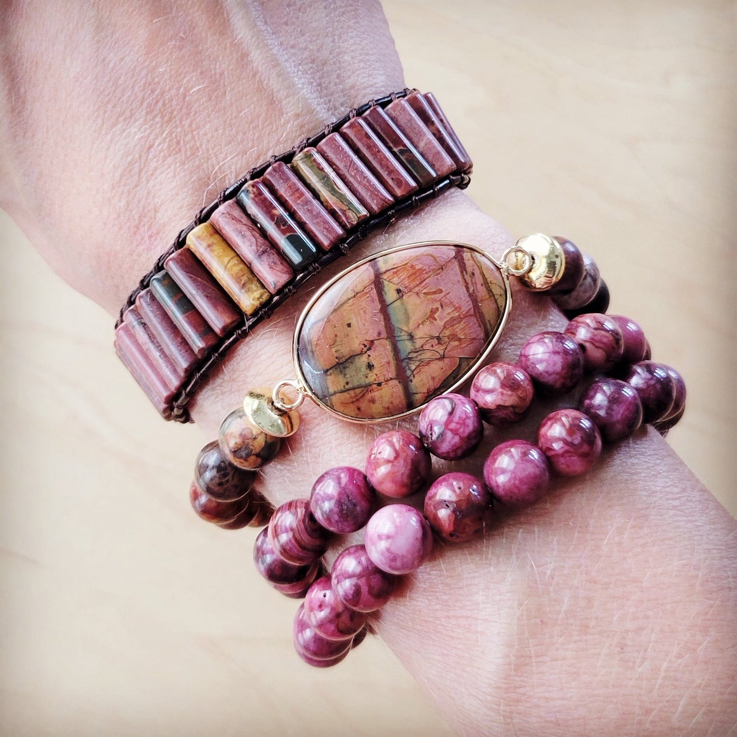 Pink Agate Beaded Stretch Bracelet – A Symbol of Love, Compassion & Gentle Strength