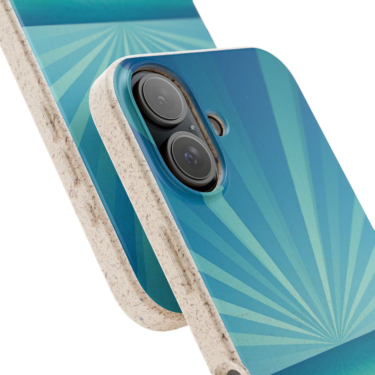 Eco Beach Phone Case — Biodegradable Sunset Rays Design