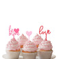 valentines day cucake toppers, cupcake toppers, valentines day decorations, galentines day, valentines, galentines, red, xoxo, heart decor, vday decor (lips only)