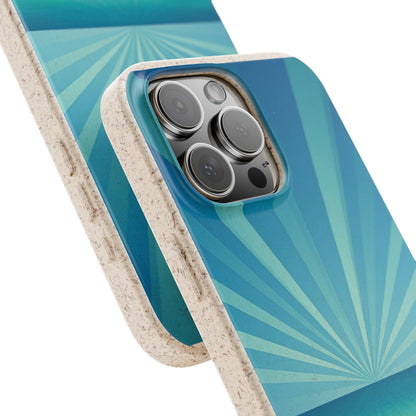 Eco Beach Phone Case — Biodegradable Sunset Rays Design