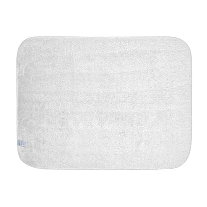 Gray bath mat on a white background