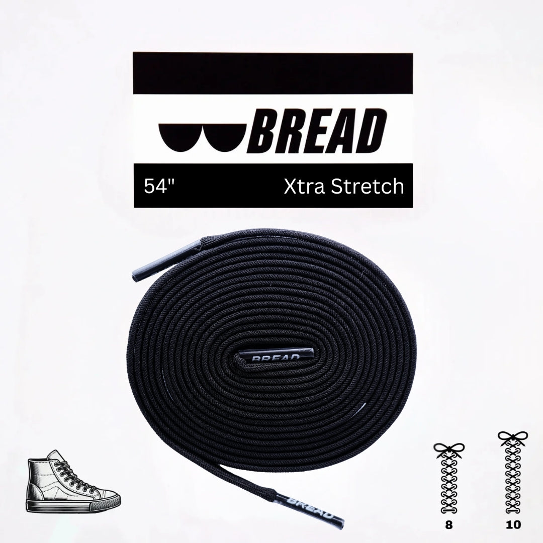 Shadow Black Shoe Laces from Bread