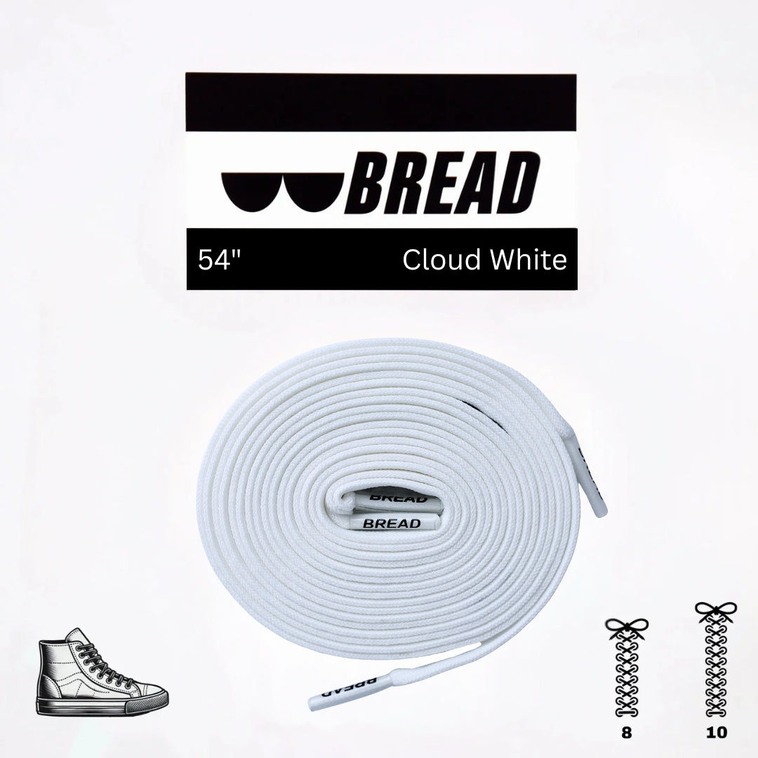 Cloud White Shoe Laces from Bread