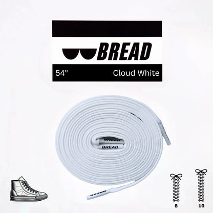 Cloud White Shoe Laces from Bread
