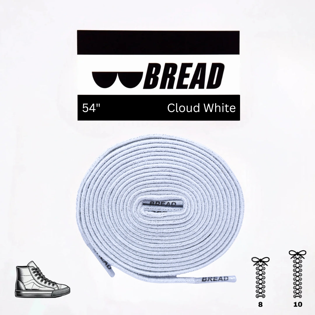 Cloud White Shoe Laces from Bread