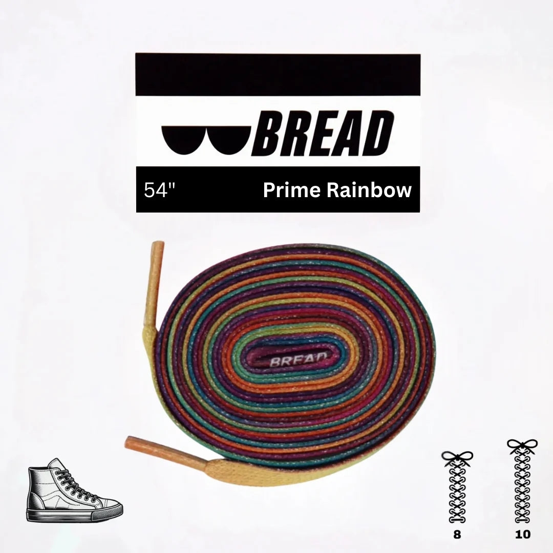Prime Rainbow Shoe Laces from Bread