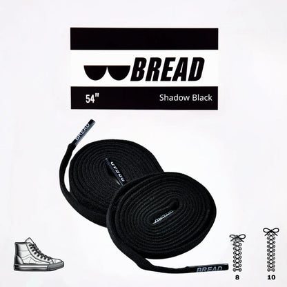 Shadow Black Shoe Laces from Bread