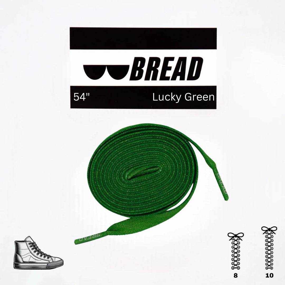 Lucky Green Shoe Laces from Bread