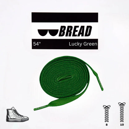 Lucky Green Shoe Laces from Bread