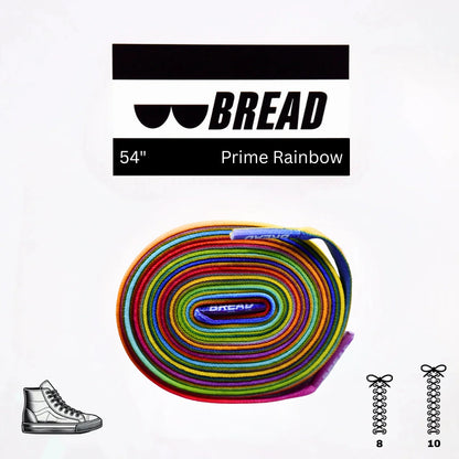 Prime Rainbow Shoe Laces from Bread