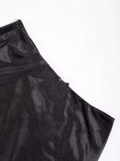 Black leather jacket on a white background