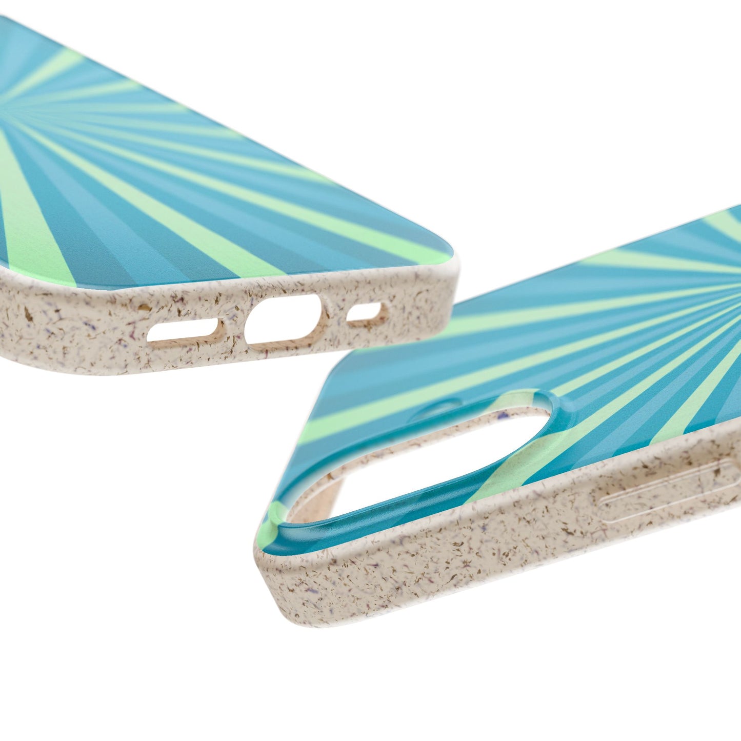 Biodegradable Phone Case – Blue Teal Starburst Design