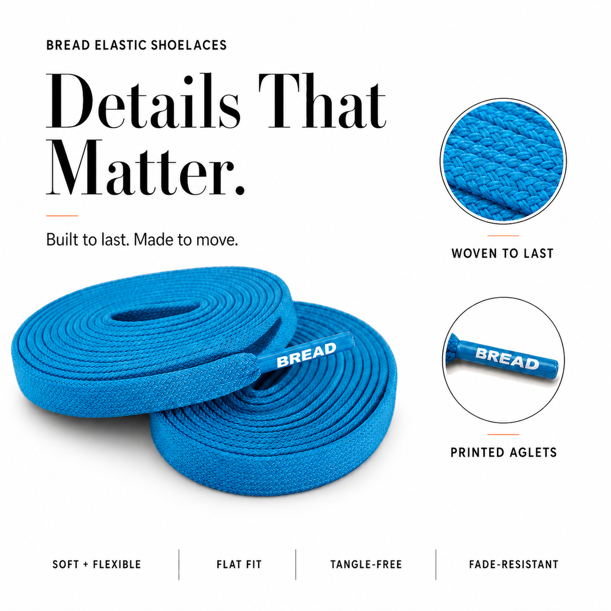 Bold Red Shoe Laces from Bread