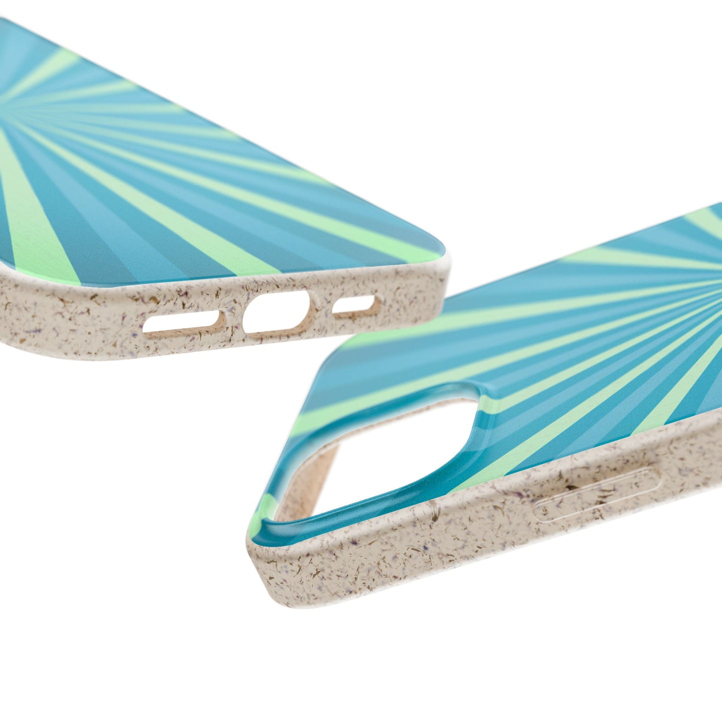 Biodegradable Phone Case – Blue Teal Starburst Design