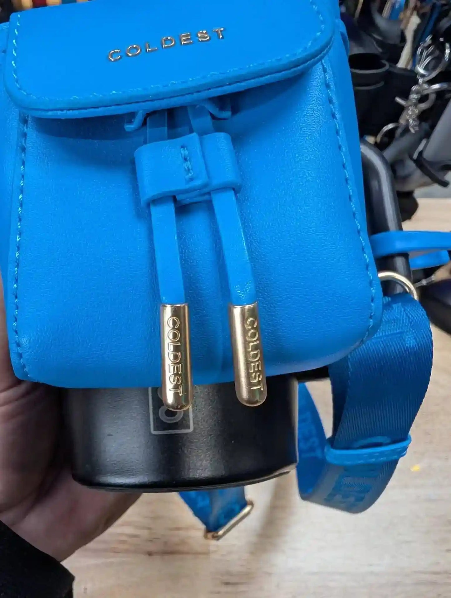 COLDEST Water Bottle with Mini Backpack, Squeeze Holder, Key Hanger, Mint Box