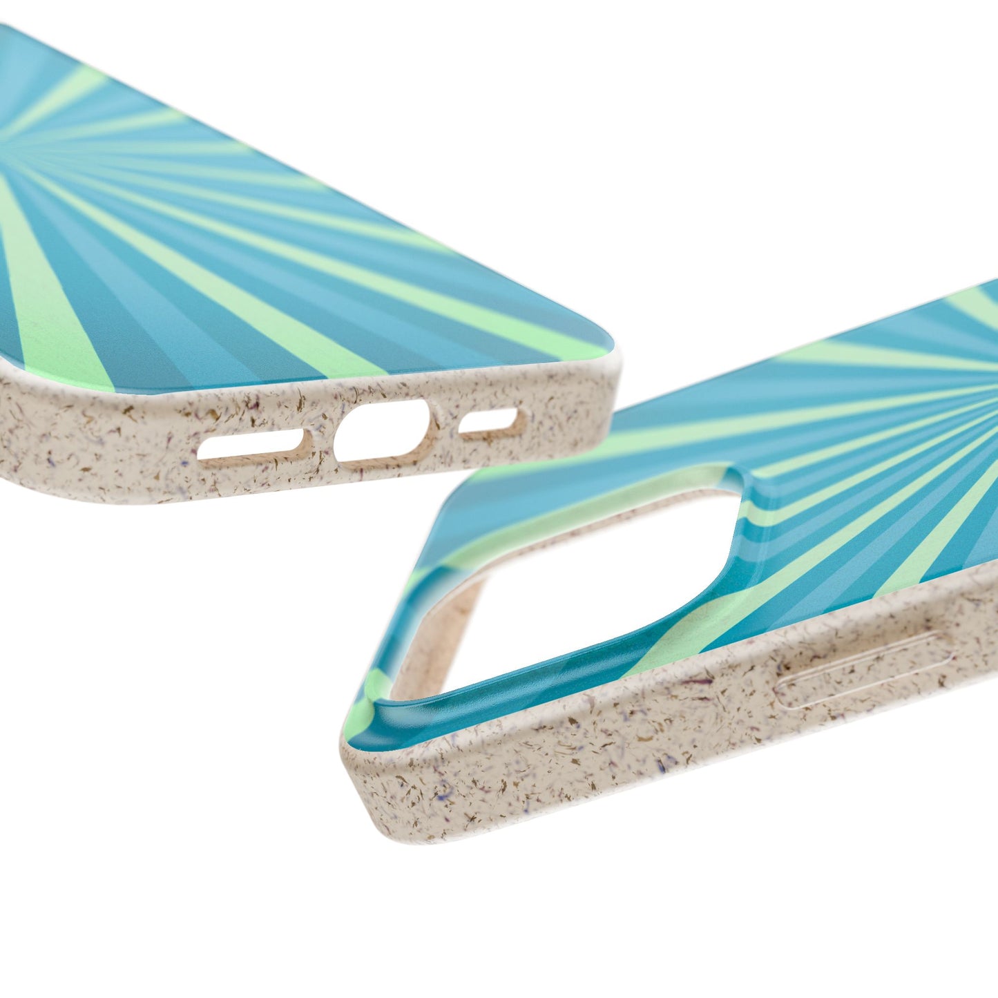 Biodegradable Phone Case – Blue Teal Starburst Design