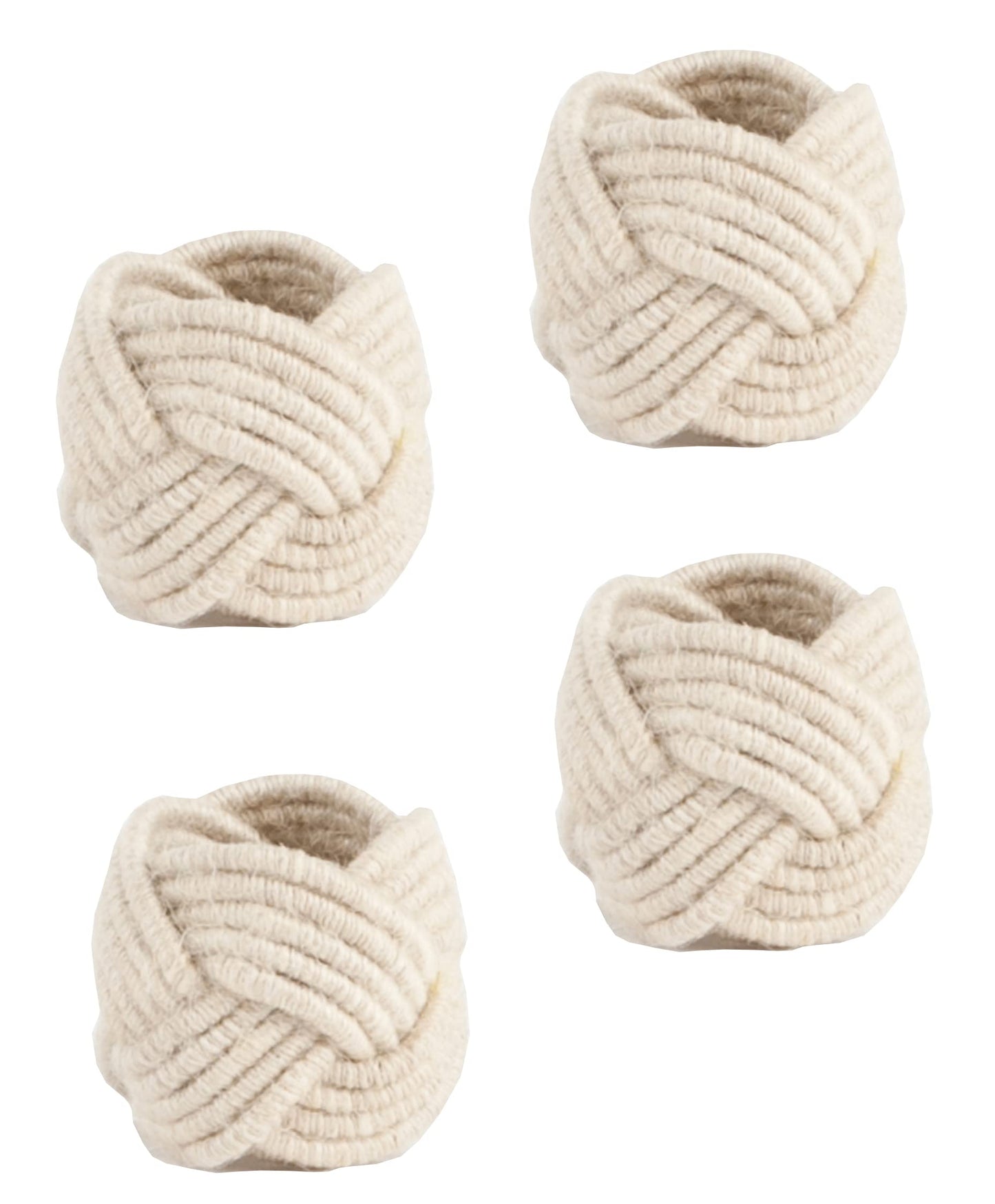 set of 4 jute napkin rings