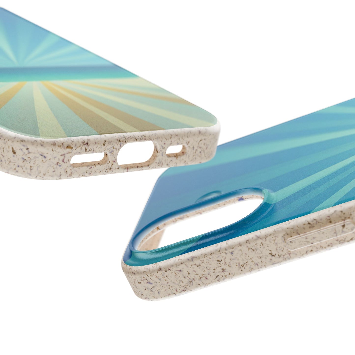 Eco Beach Phone Case — Biodegradable Sunset Rays Design