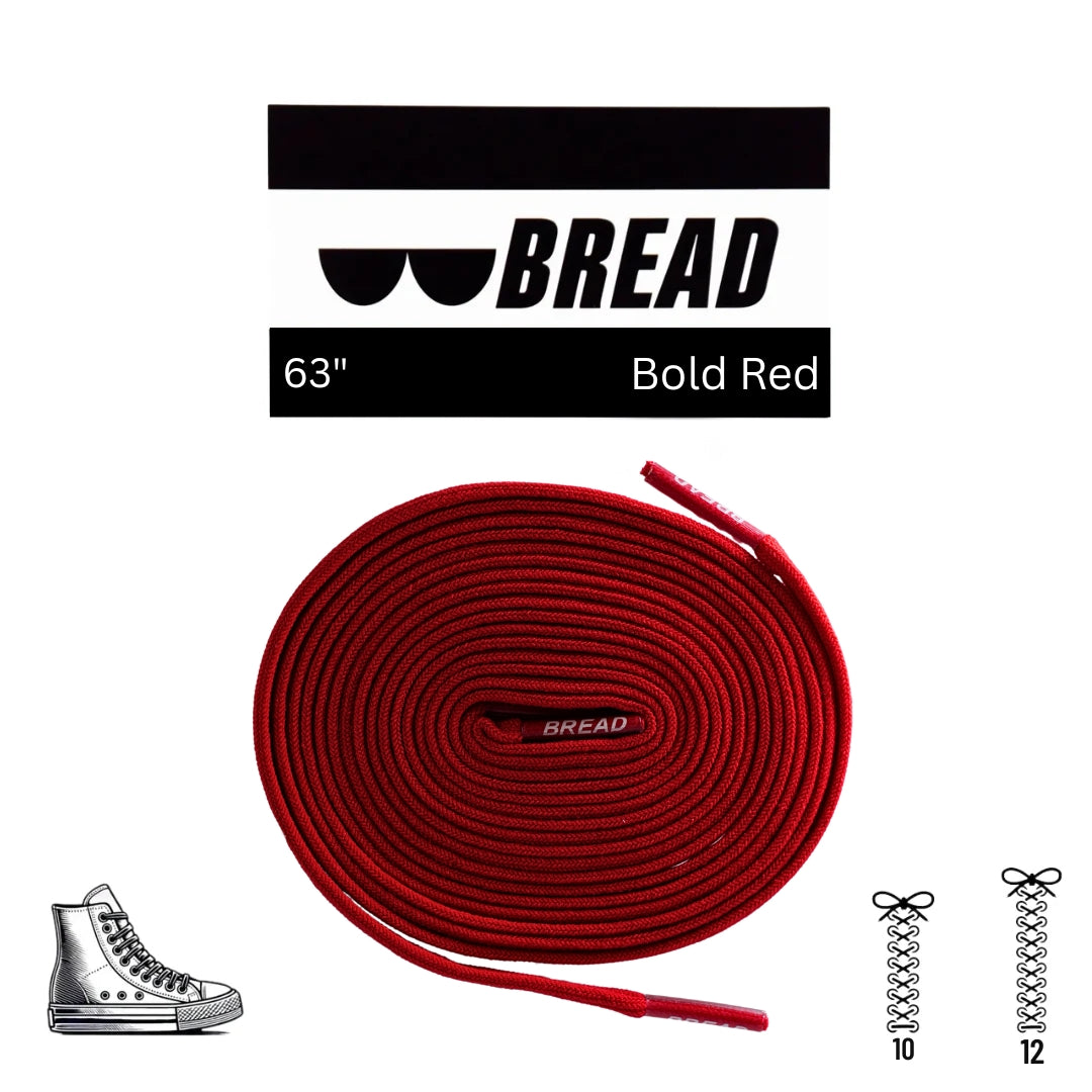 Bold Red Shoe Laces from Bread