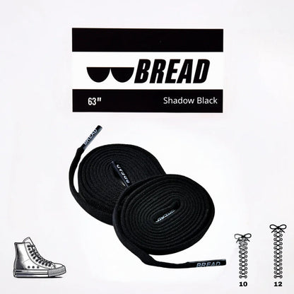Shadow Black Shoe Laces from Bread