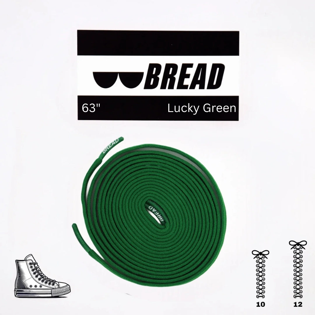 Lucky Green Shoe Laces from Bread