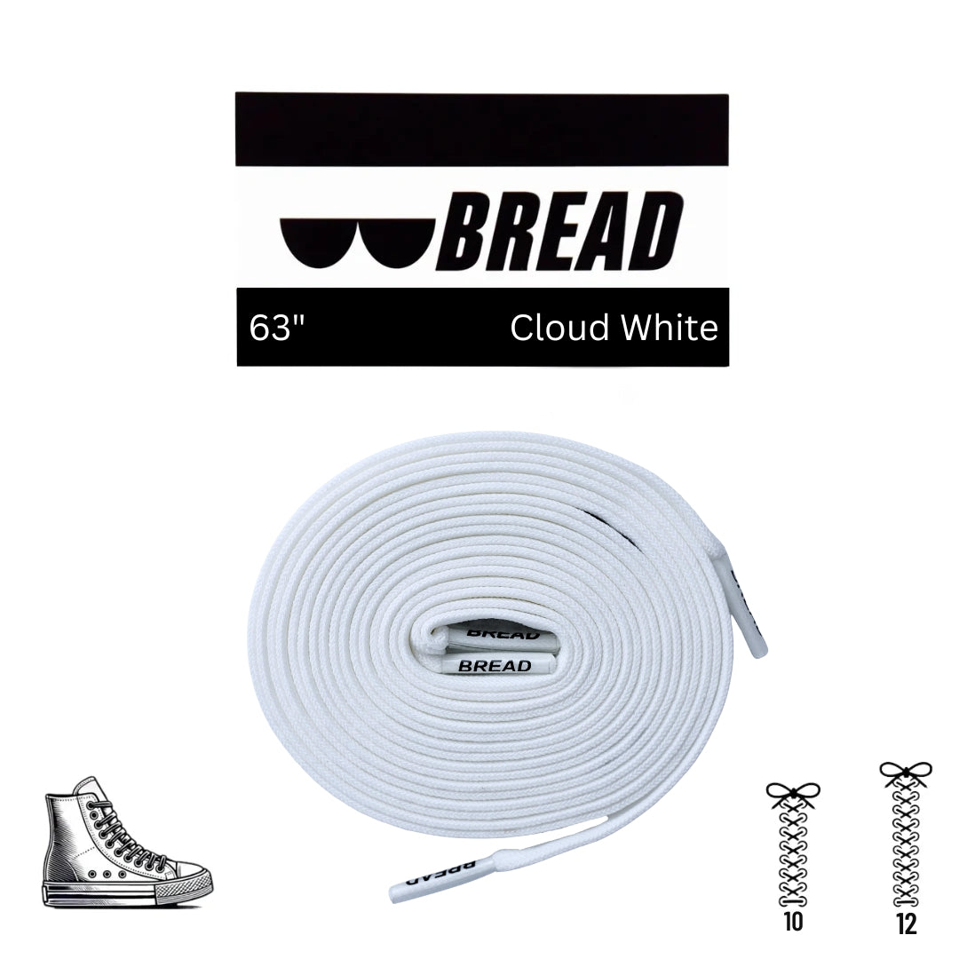 Cloud White Shoe Laces from Bread
