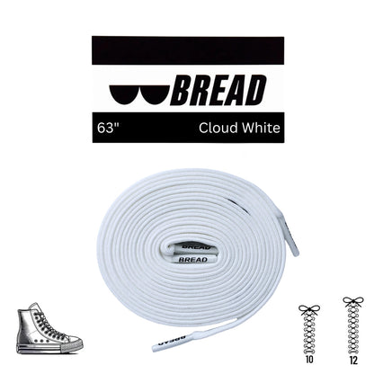 Cloud White Shoe Laces from Bread