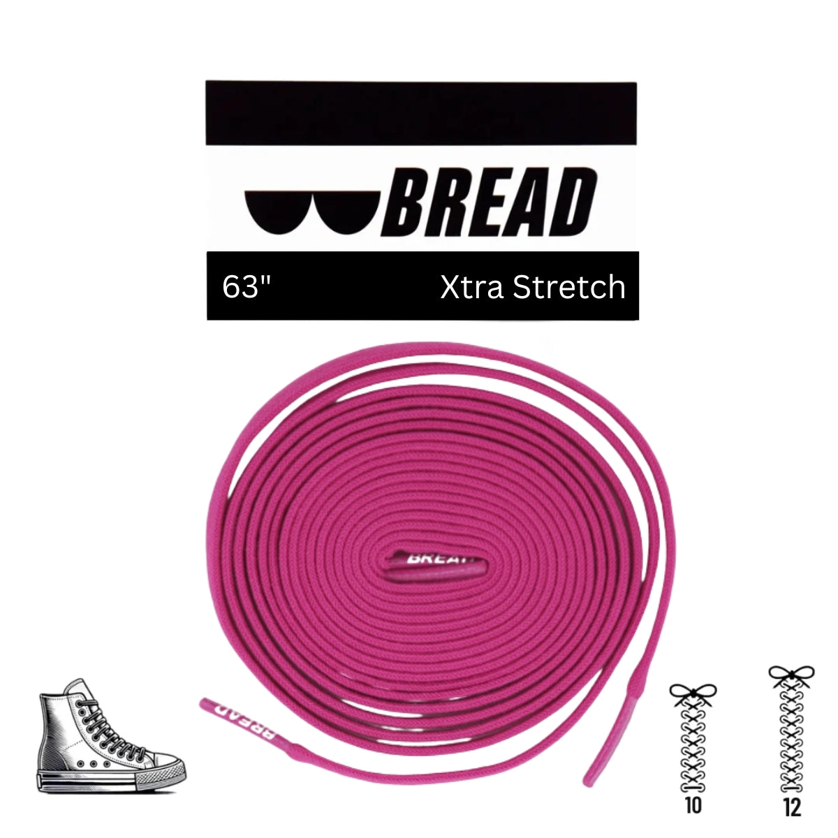 Pretty Pink Shoe Laces from Bread