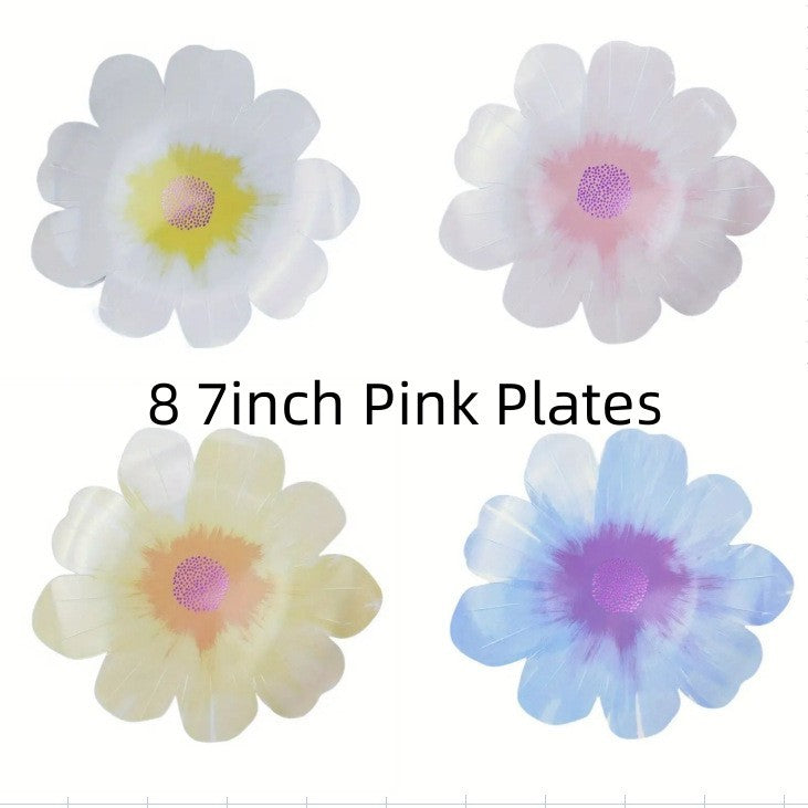 Flower Shaped Disposable Paper Party Plates