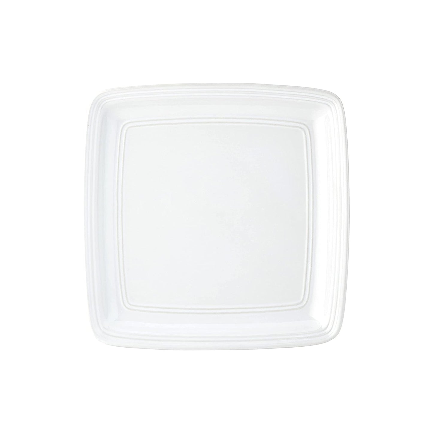White square plate on a white background