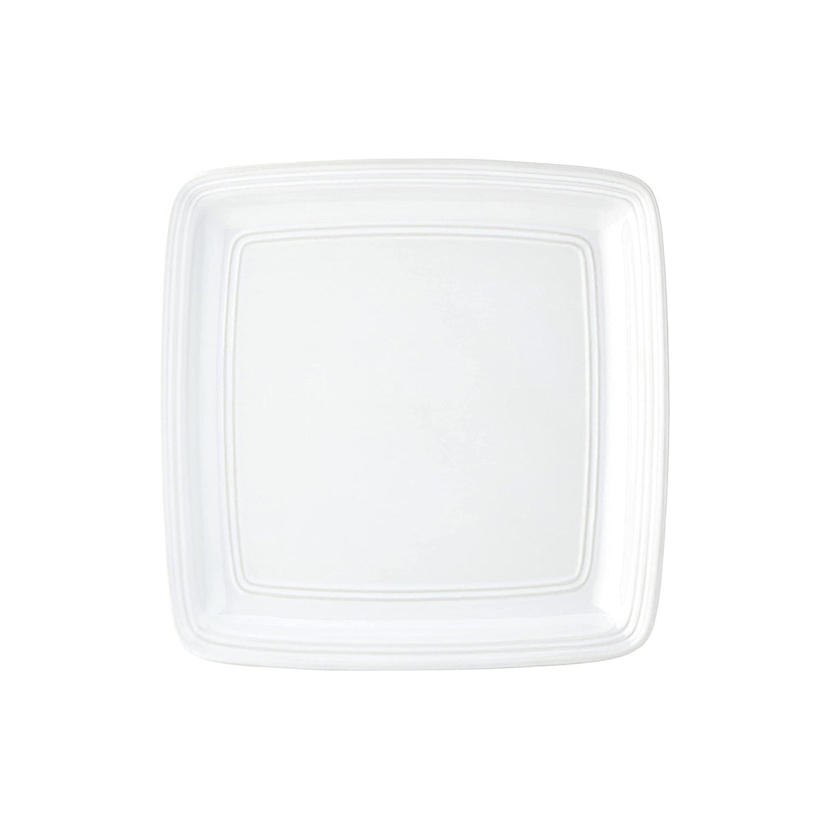 White square plate on a white background