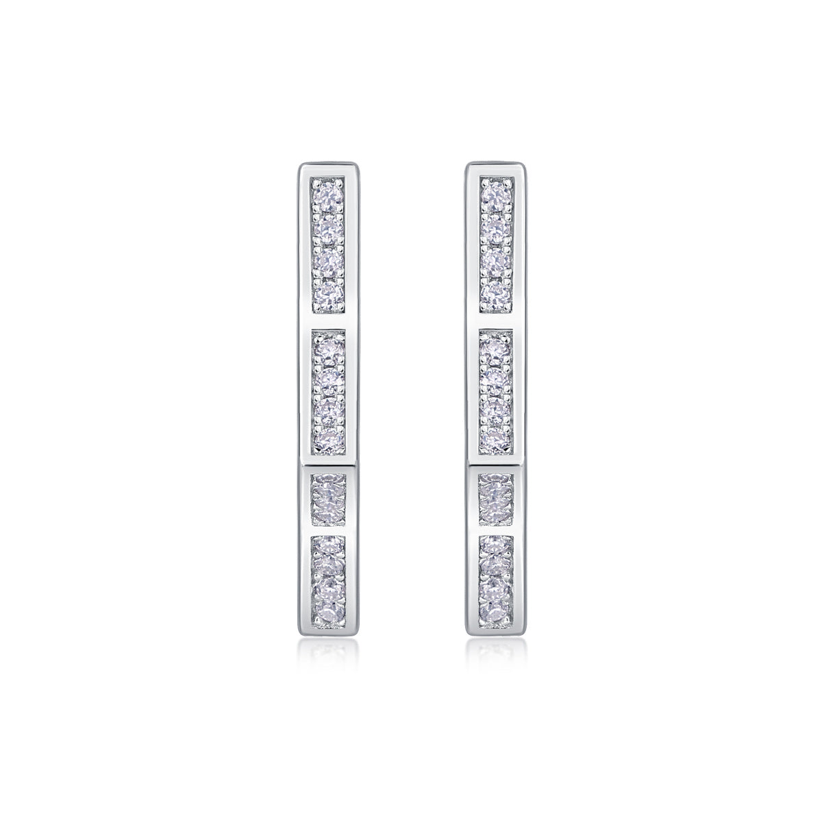 Sparkling Star Moissanite Sterling Silver Earrings