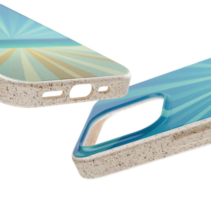 Eco Beach Phone Case — Biodegradable Sunset Rays Design