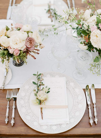 Fennco Styles Hemstitch Border Linen-Cotton Table Linens