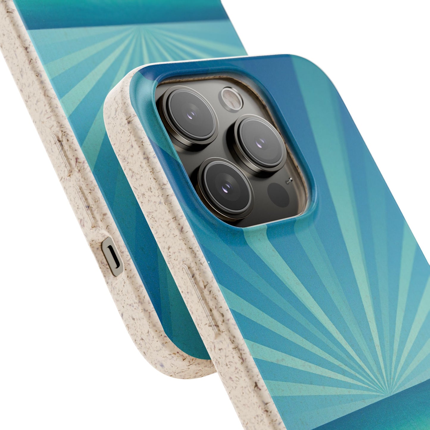Eco Beach Phone Case — Biodegradable Sunset Rays Design