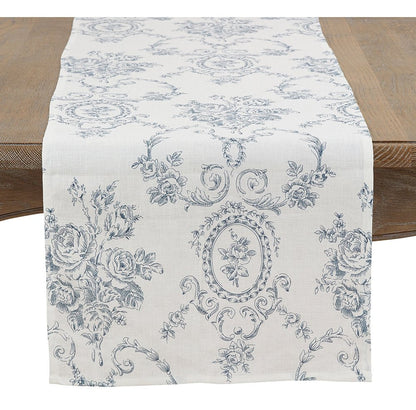 Fennco Styles Floral Story Pure 100% Pure Linen Table Set