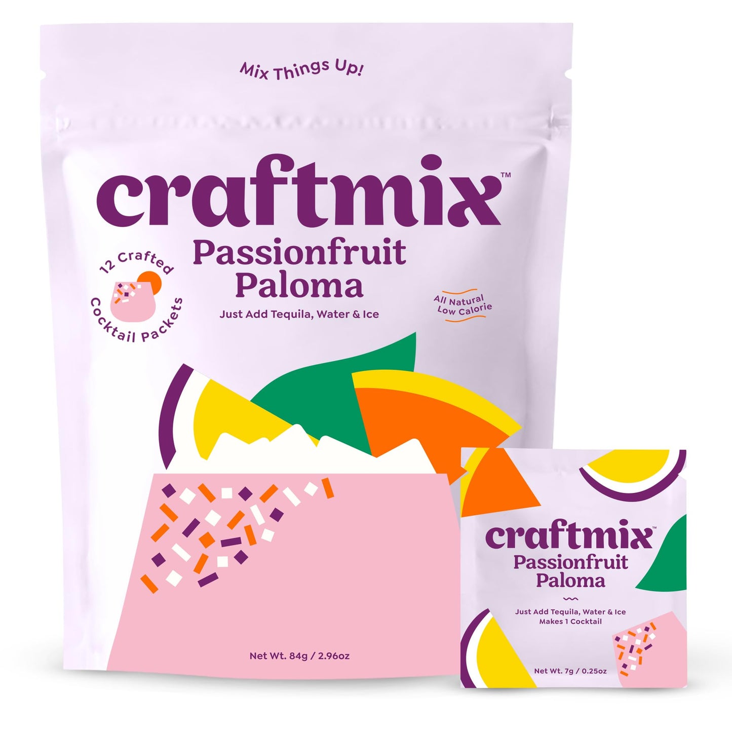 Craftmix Variety Pack, Makes 12 Drinks, Skinny Cocktail Mixers, Mocktails Non-Alcoholic Drinks - Made With Real Fruit - Vegan Low-Carb, Low-Sugar, Non-GMO, Dairy Free, Gluten Free, Easy to Mix