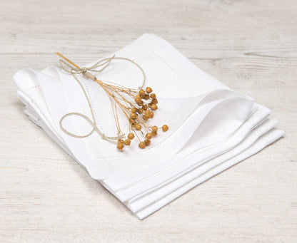 Fennco Styles Hemstitch Border Linen-Cotton Table Linens