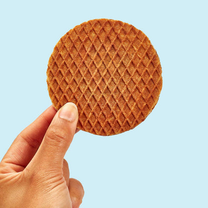 Rip Van Wafels Dutch Caramel & Vanilla Stroopwafels, Healthy Snacks, Non-GMO, Low Calorie, Low Sugar (3g), Office Snacks, Keto Friendly, 12 Count