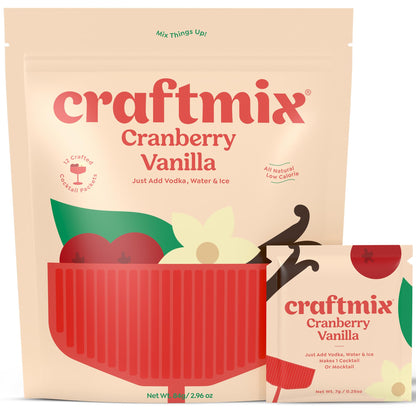 Craftmix Variety Pack, Makes 12 Drinks, Skinny Cocktail Mixers, Mocktails Non-Alcoholic Drinks - Made With Real Fruit - Vegan Low-Carb, Low-Sugar, Non-GMO, Dairy Free, Gluten Free, Easy to Mix