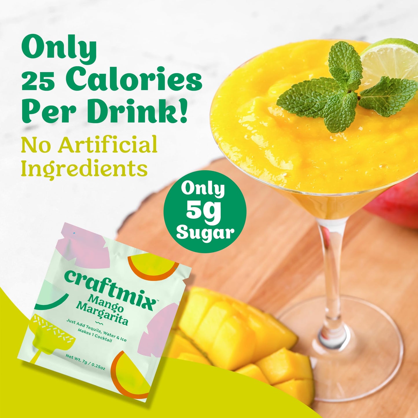 Craftmix Variety Pack, Makes 12 Drinks, Skinny Cocktail Mixers, Mocktails Non-Alcoholic Drinks - Made With Real Fruit - Vegan Low-Carb, Low-Sugar, Non-GMO, Dairy Free, Gluten Free, Easy to Mix