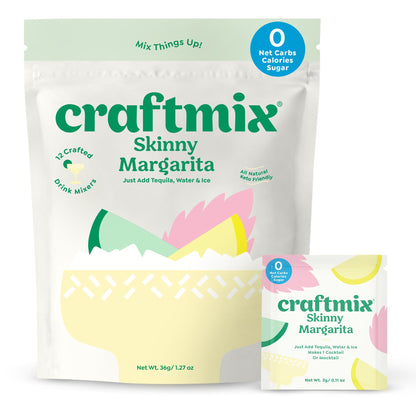 Craftmix Variety Pack, Makes 12 Drinks, Skinny Cocktail Mixers, Mocktails Non-Alcoholic Drinks - Made With Real Fruit - Vegan Low-Carb, Low-Sugar, Non-GMO, Dairy Free, Gluten Free, Easy to Mix