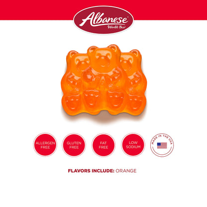 Albanese World's Best 12 Flavor Gummi Bears, 5lbs of Candy, Soft & Chewy Candy Snack, Fruity Flavor Assortment